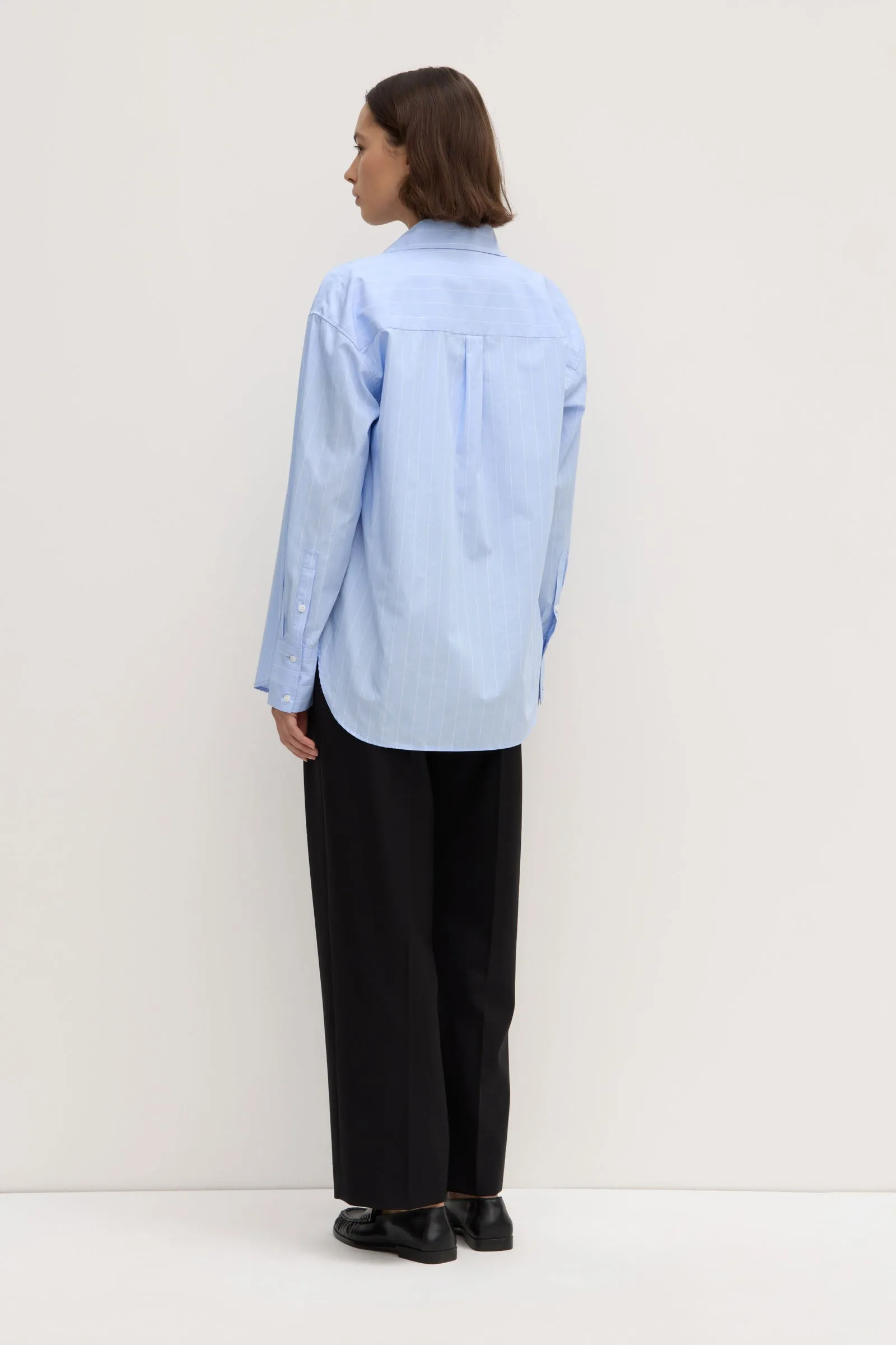 Seamless construction Breathable fabric Womens Otis Poplin Stripe Shirt