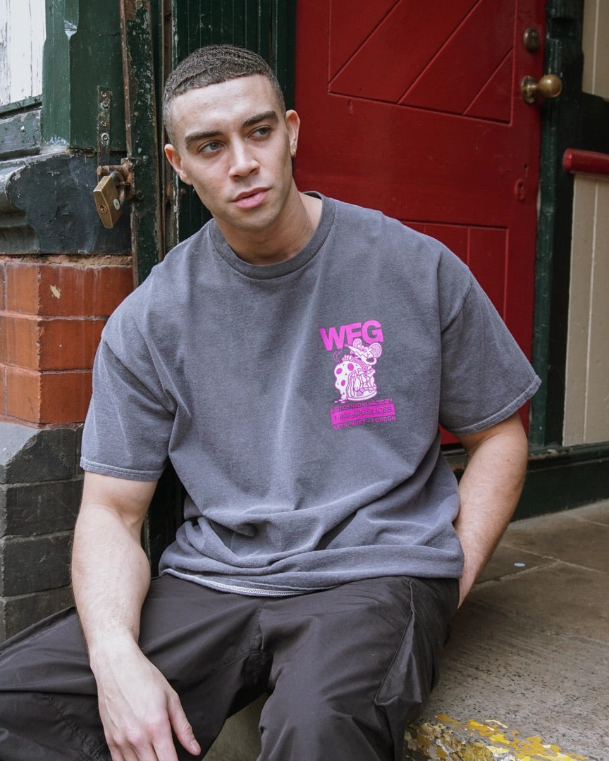 Casual Choice Multi Purpose Wear World Famous Gordos 'Call The Gang' Vintage Washed Tee - Black