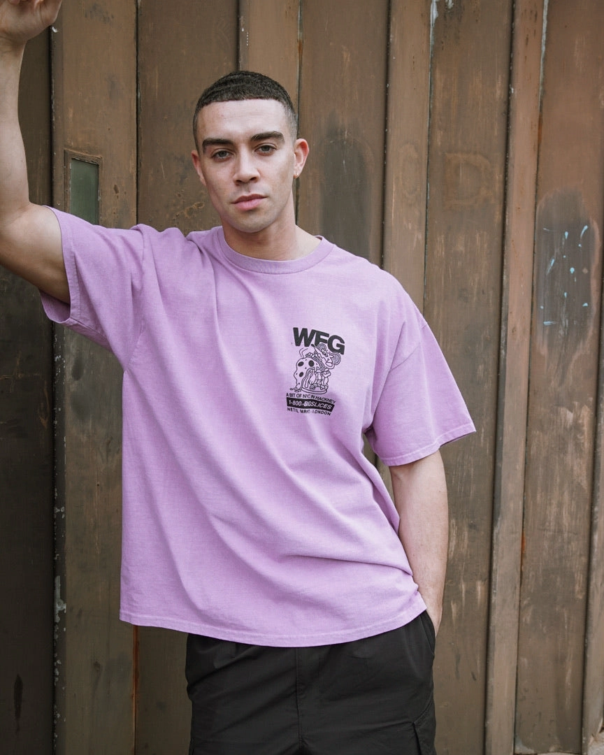 Tight fit sexiness World Famous Gordos 'Call The Gang' Vintage Washed Tee - Pink