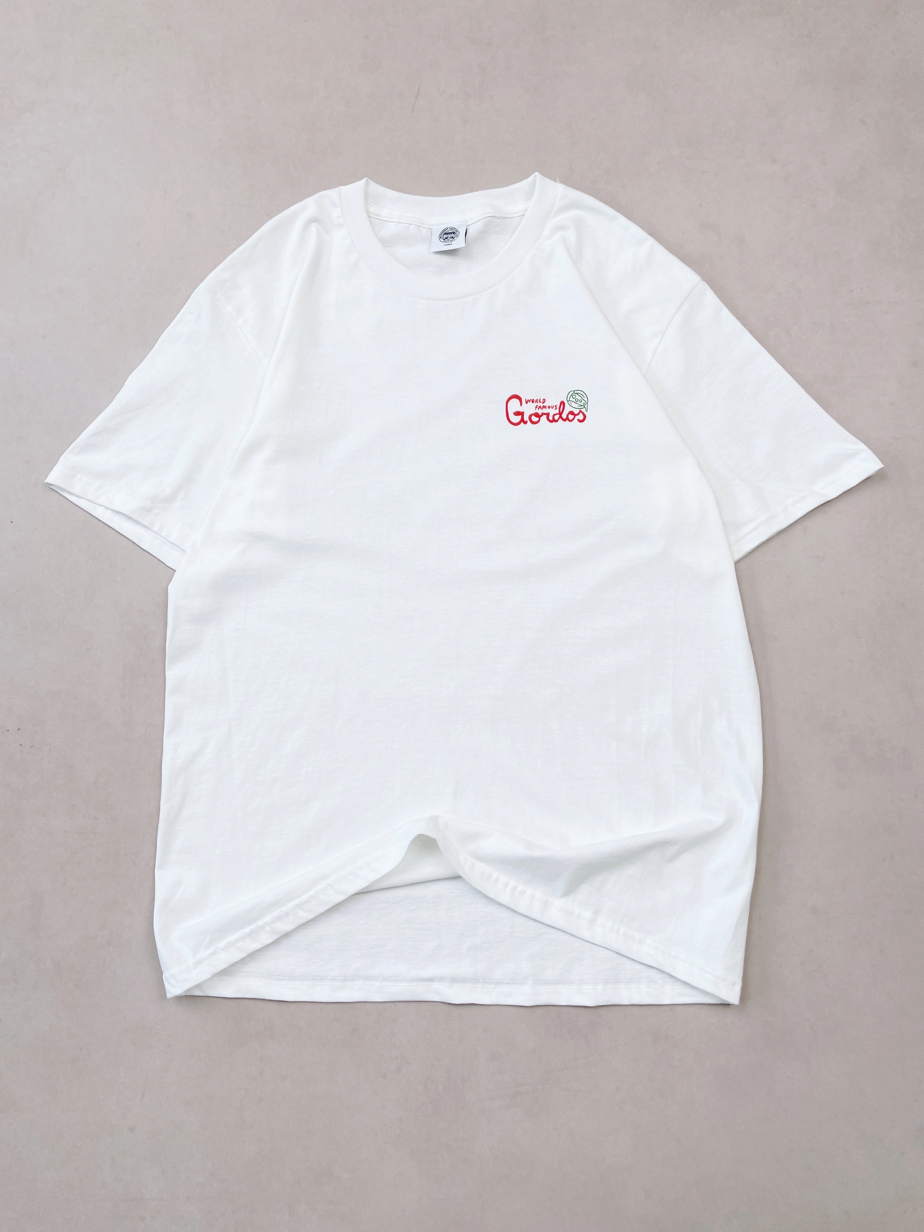 World Famous Gordos x Hephee 'World Famous' Tee - White Antibacterial Treatment Versatile Layering