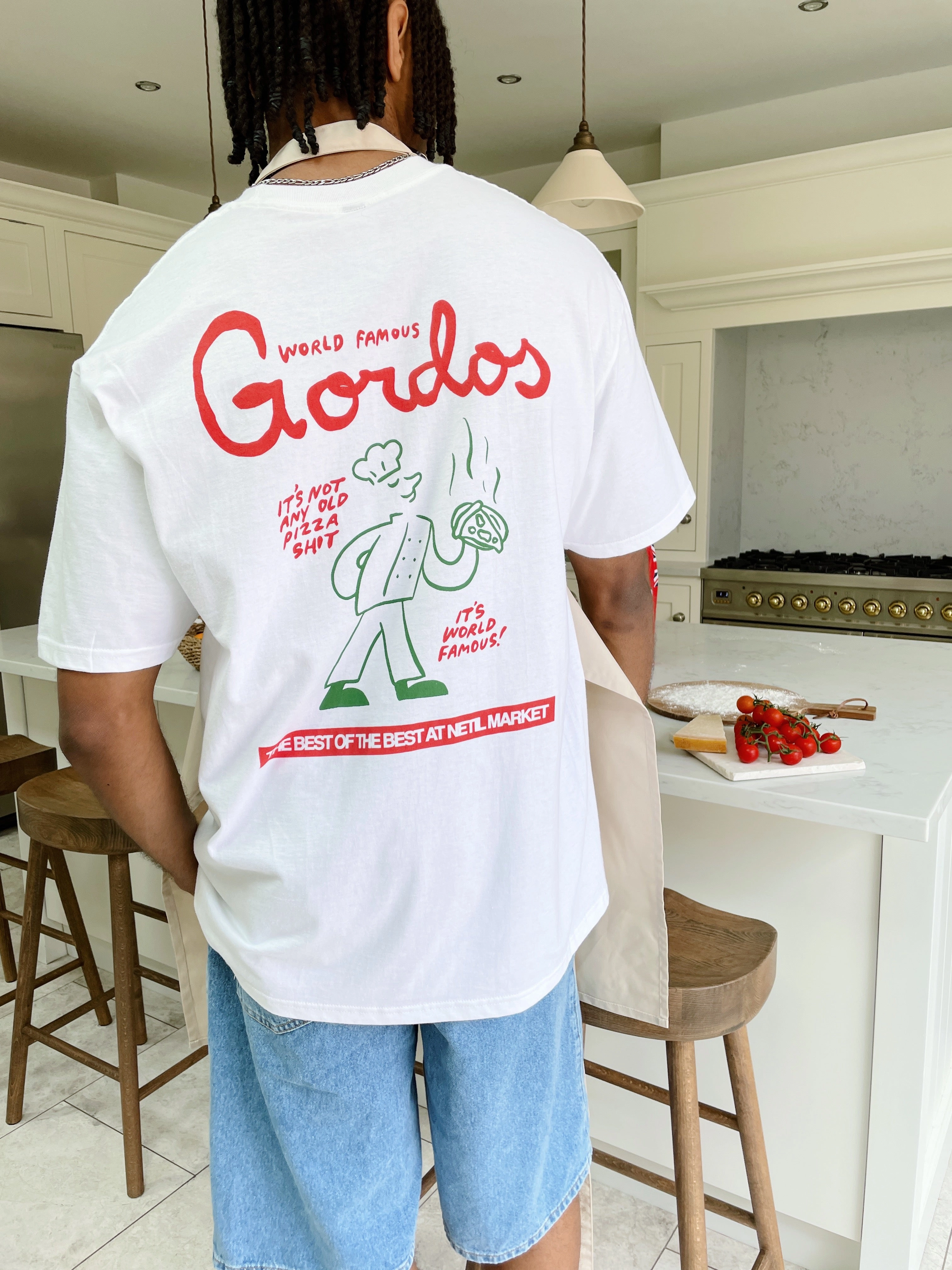 Stylish and Fun World Famous Gordos x Hephee 'World Famous' Tee & Apron Bundle