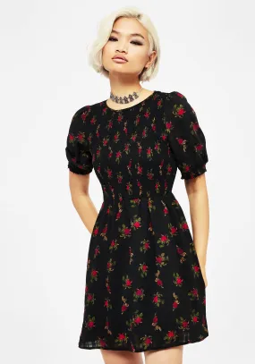 Darcey Floral Print Mini Dress Soft Layers