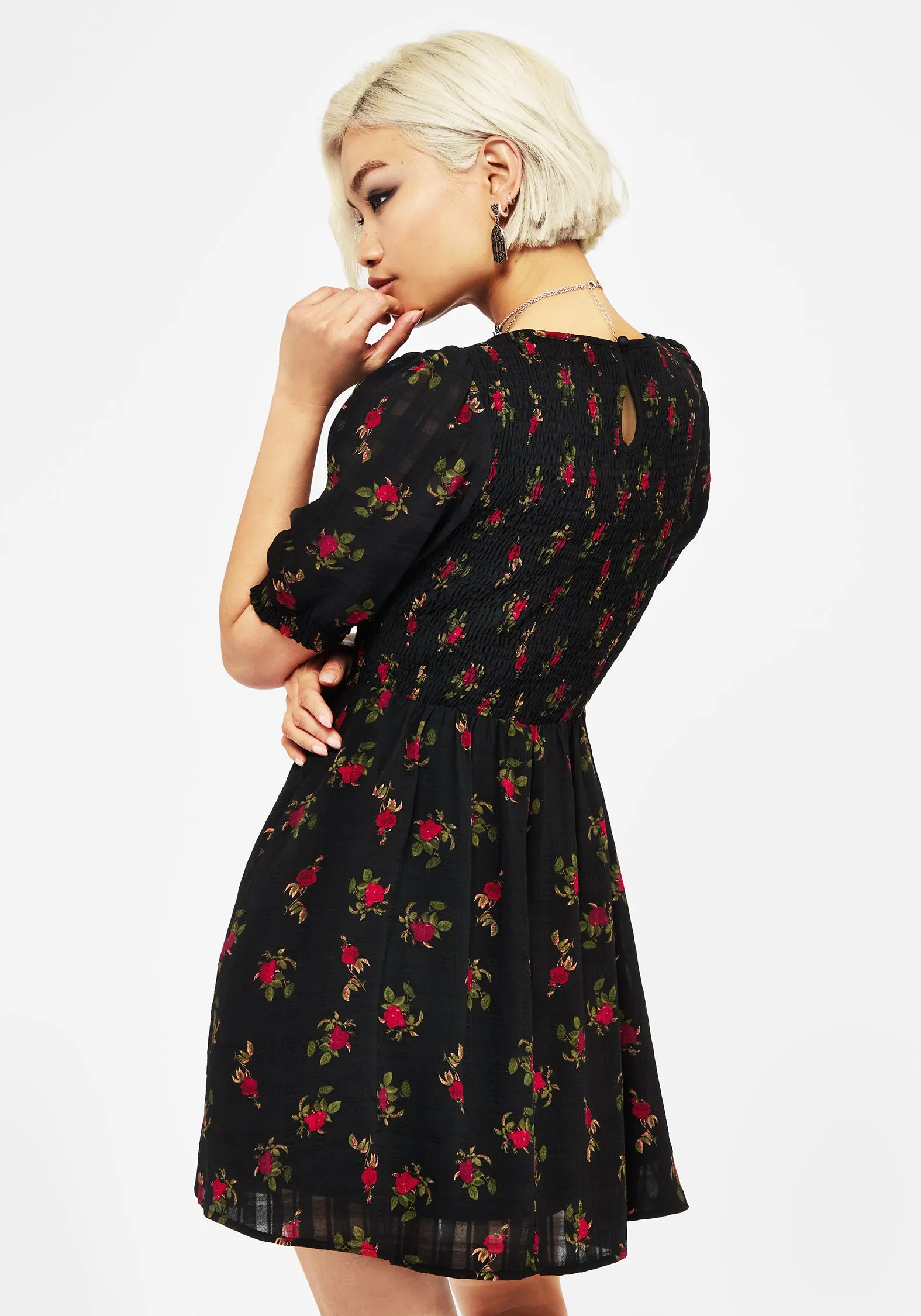 Darcey Floral Print Mini Dress Unisex Option Soft Stitch