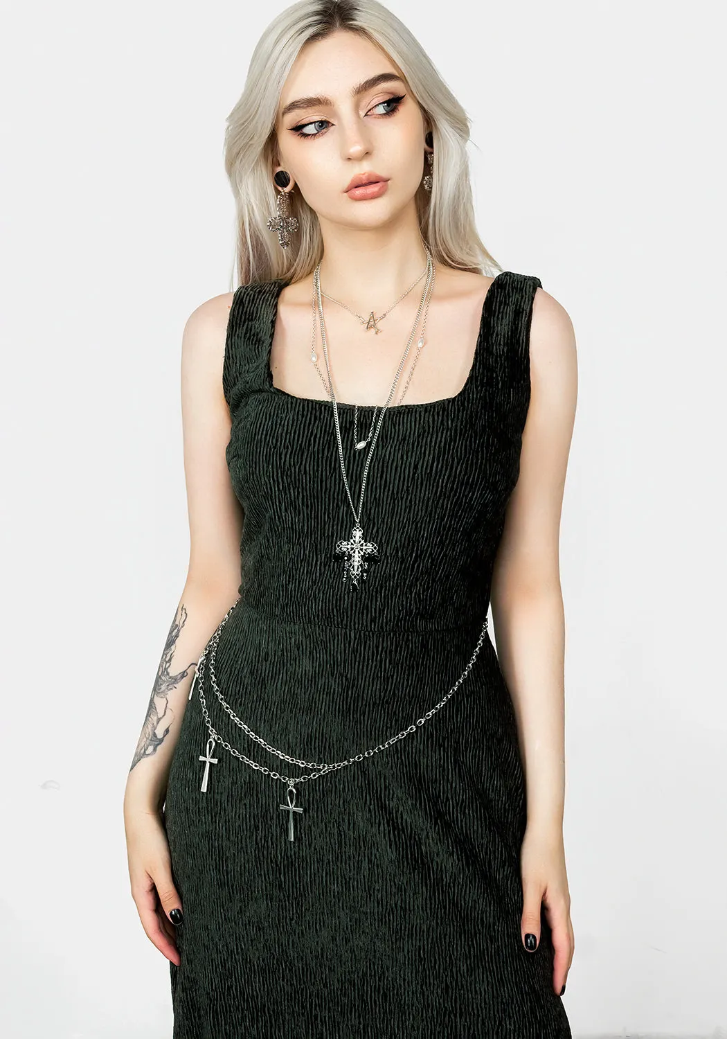 Thekla Dress with Charm Belt Flattering Style Fit Smooth Layers