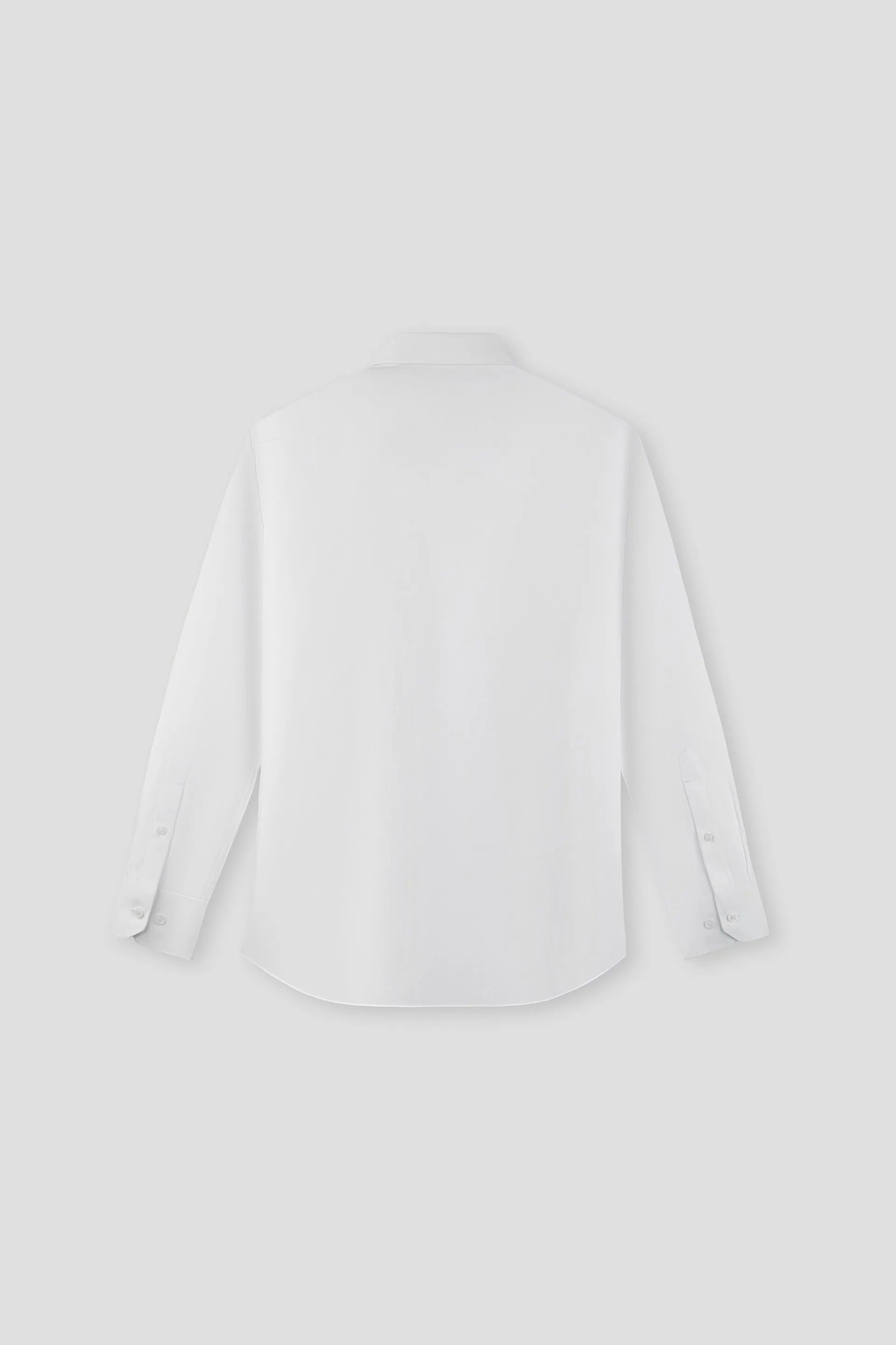 Beach Ready Wrinkle-Free Classic Herringbone Dress Shirt | White WH001Z