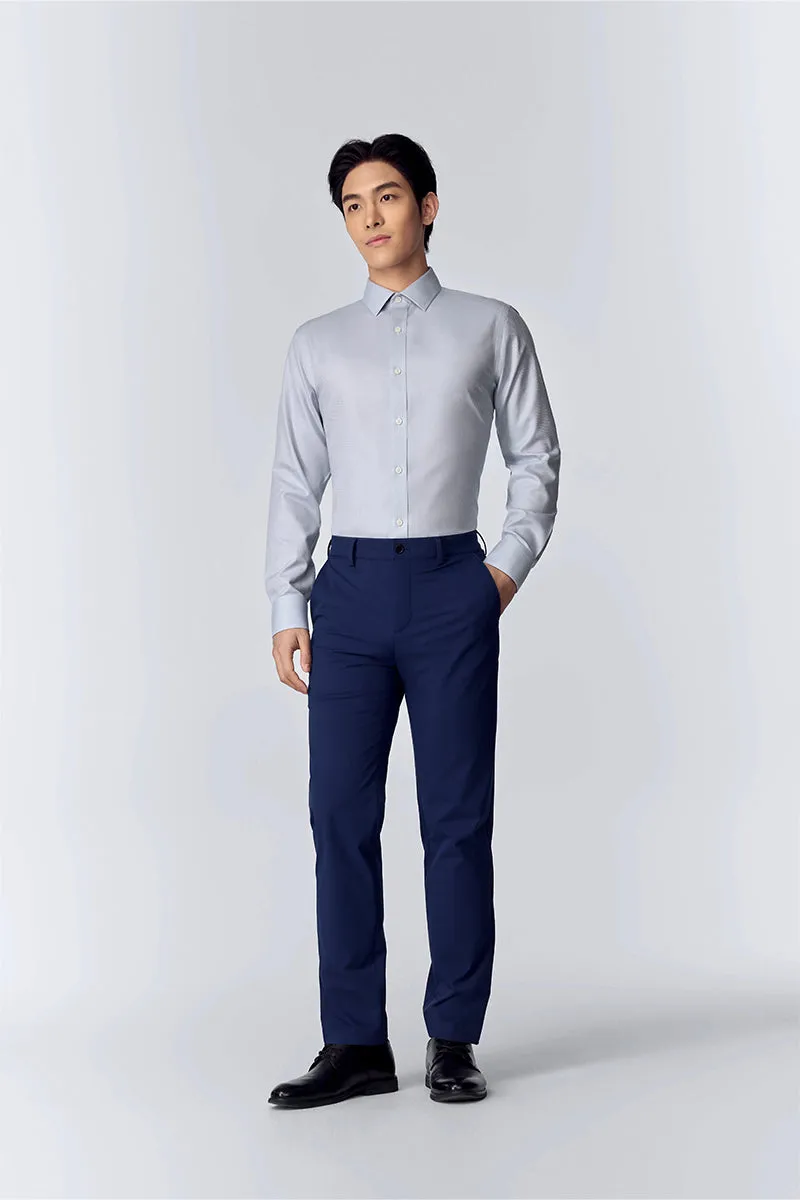 Layering Piece Versatile Styling Wrinkle-Free Classic Twill Dress Shirt | Pale Grey 20987N