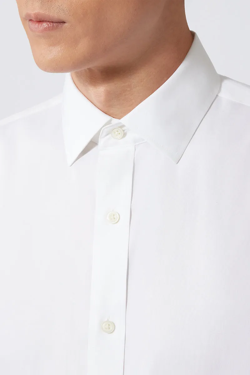 Wrinkle-Free Pinpoint Oxford Dress Shirt | White WH001Z color block Animal Print