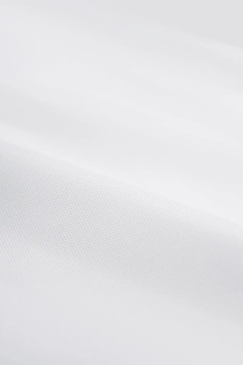 Traveler??s Choice Comfortable fit Wrinkle-Free Poplin Button-Down Dress Shirt | White WH001Z