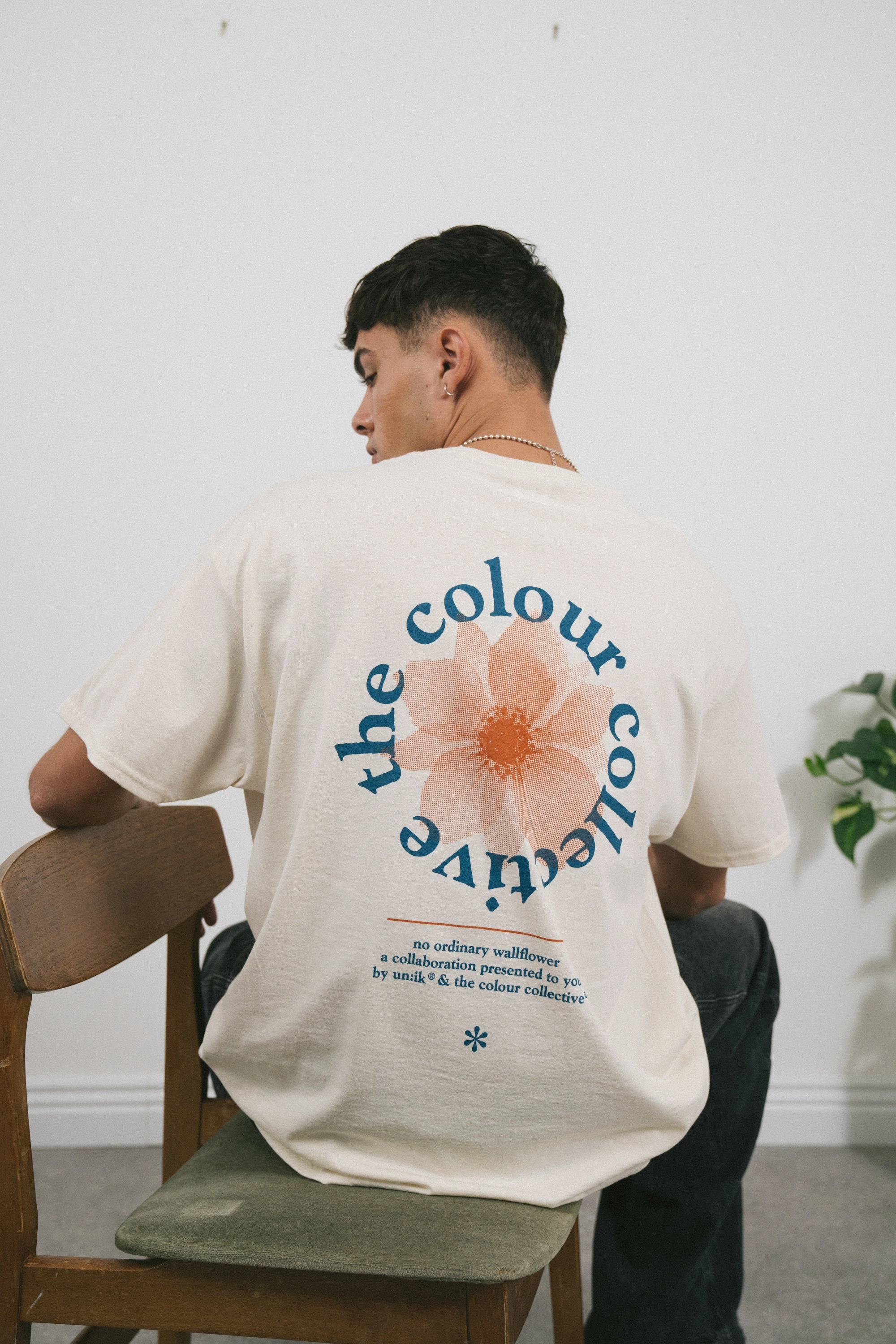 Embroidered Details Colour Collective 'Classic Wallflower' Tee - Natural