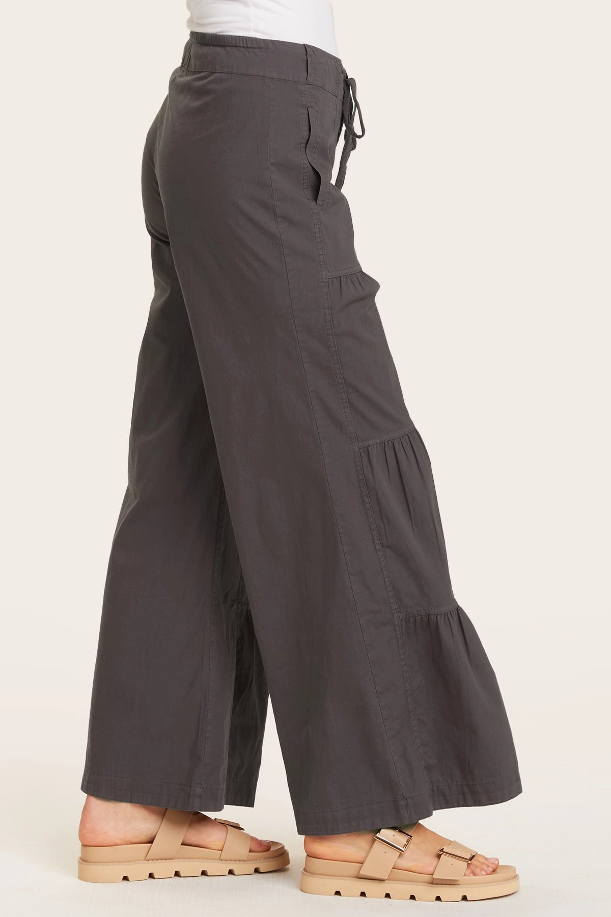 Terraced Wide Leg Pant Comfy Ease All Use