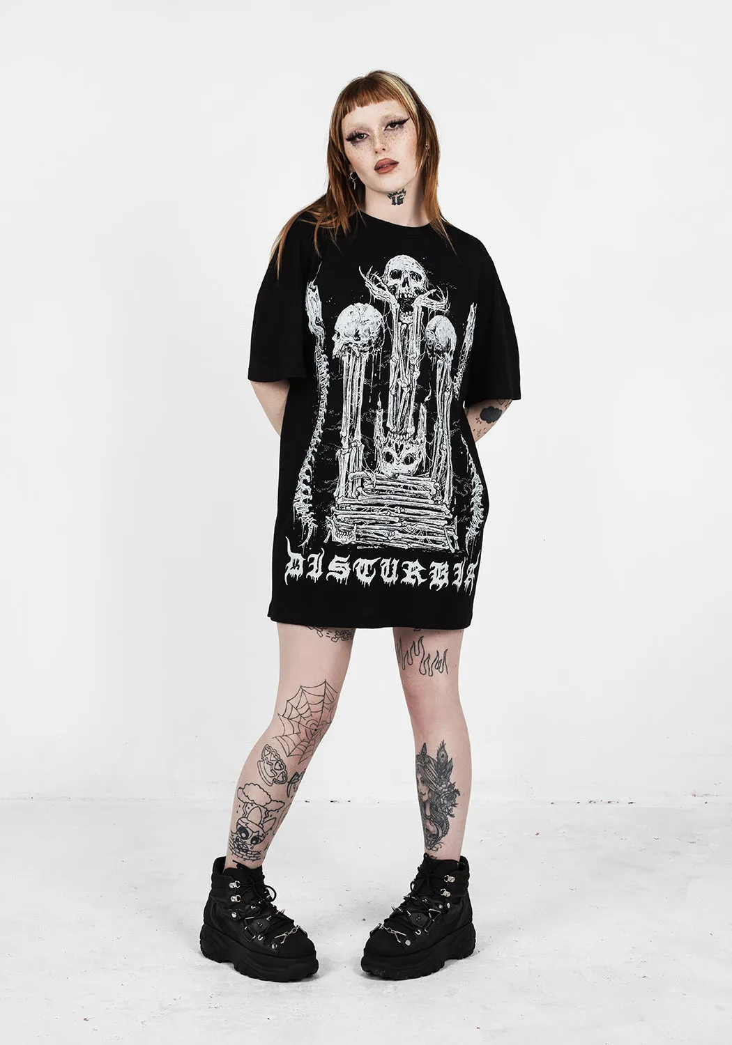 Trendy Comfort Fluid Cut XENOMORT SHORT SLEEVE T SHIRT DRESS