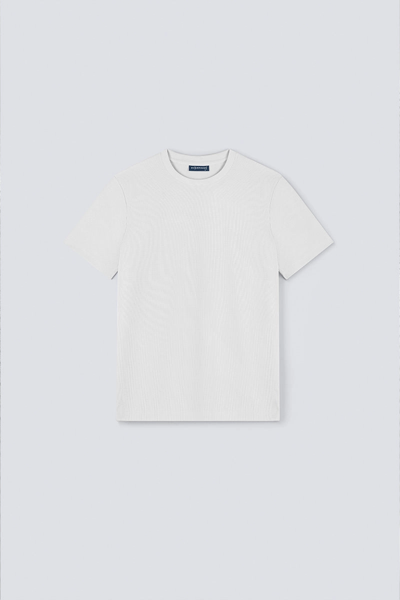 Sporty Design Waffle Crew Neck T-Shirt | White WH001Z