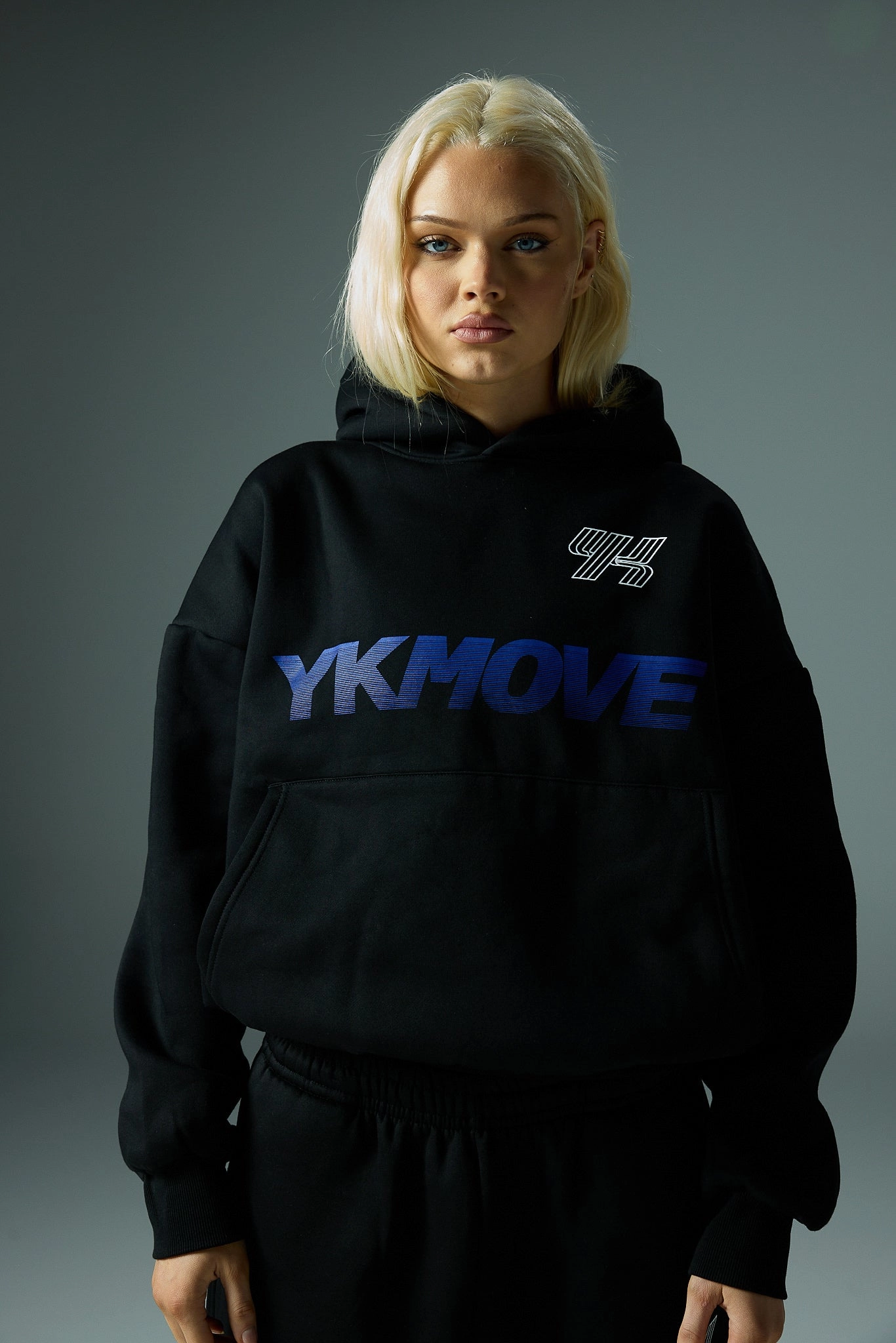 YK Move Activate Hoodie | Black Ribbed Hemming Snow Wear