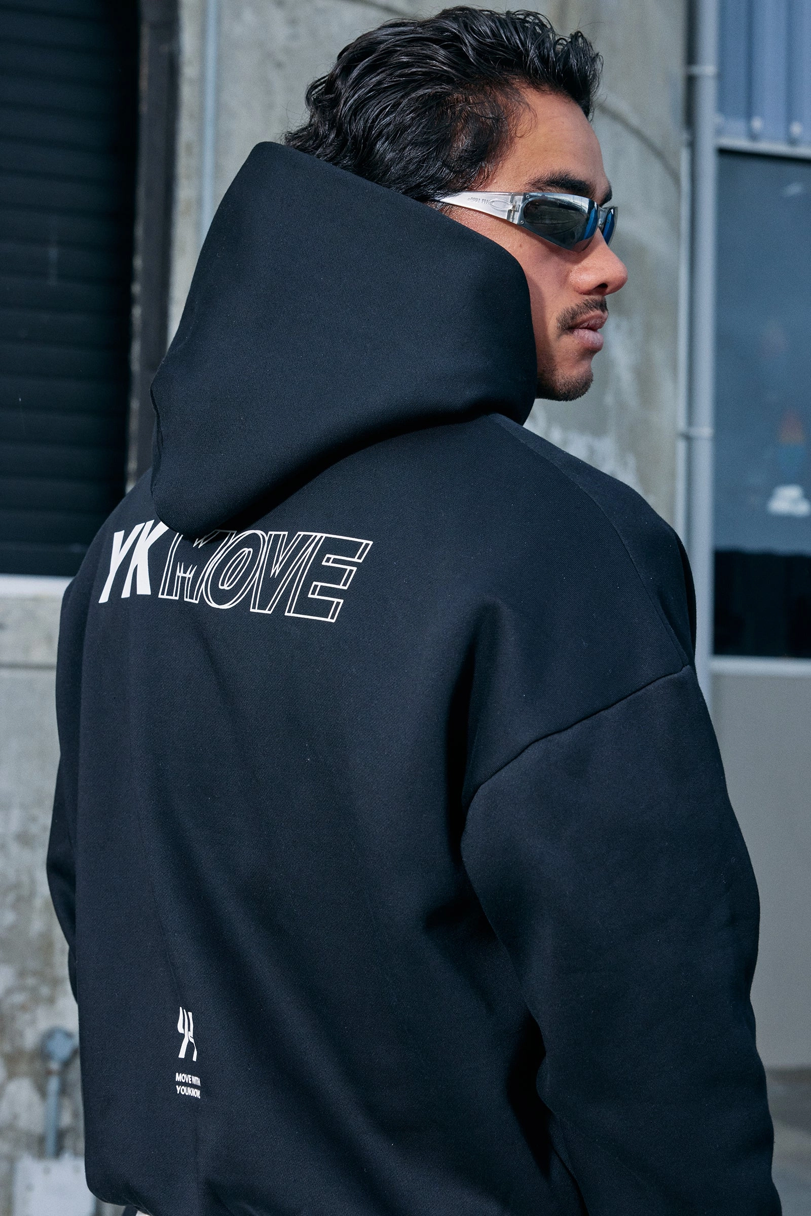 YK Move Champion Hoodie | Black Reinforced Elbows