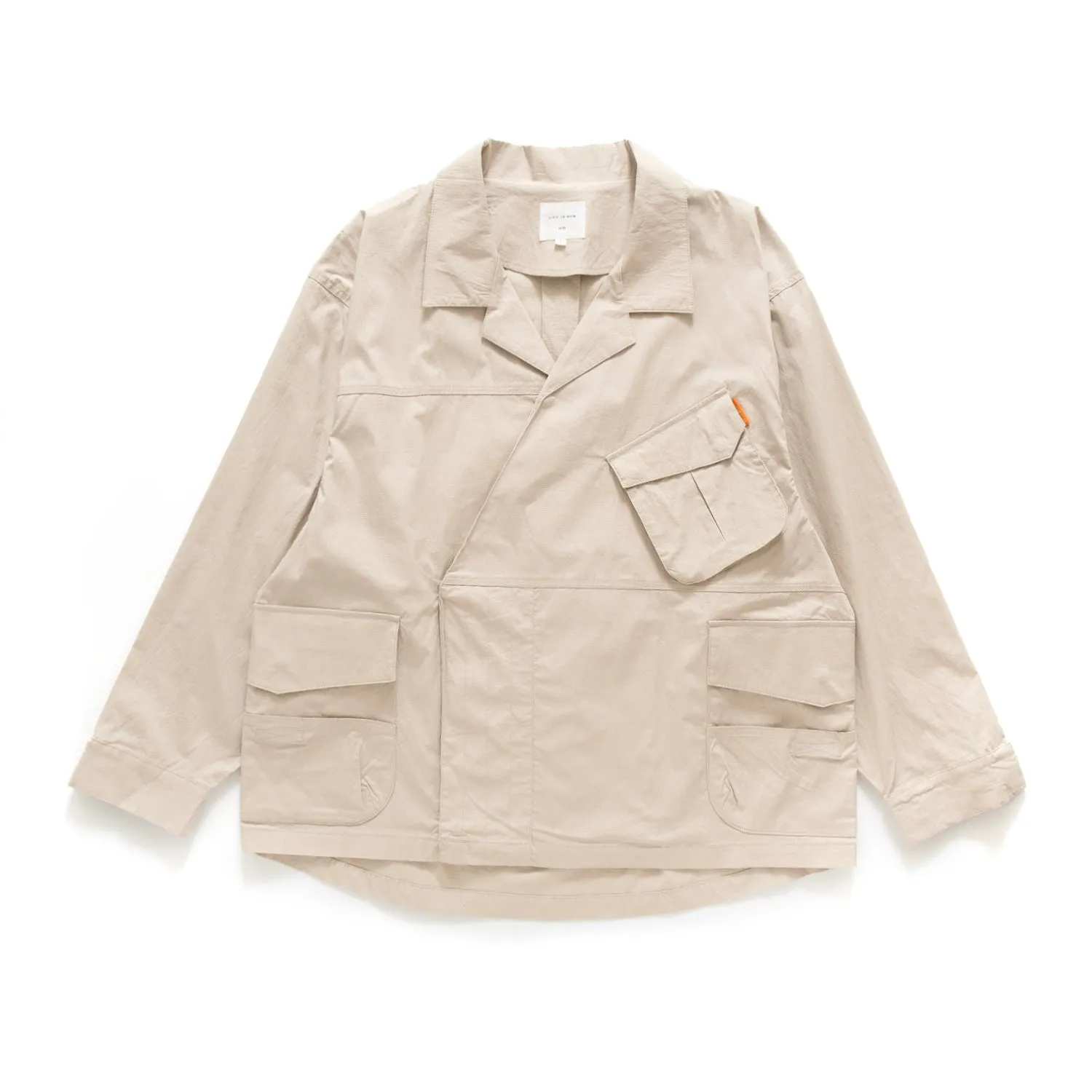 (YS318) Rip Stop Noragi Shirt Jacket Flexible Shoulder Construction Chic Ensemble