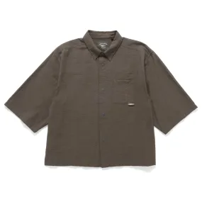 (YS475) Crop Sleeve Open Collar Shirt Country Escape Ventilated Back