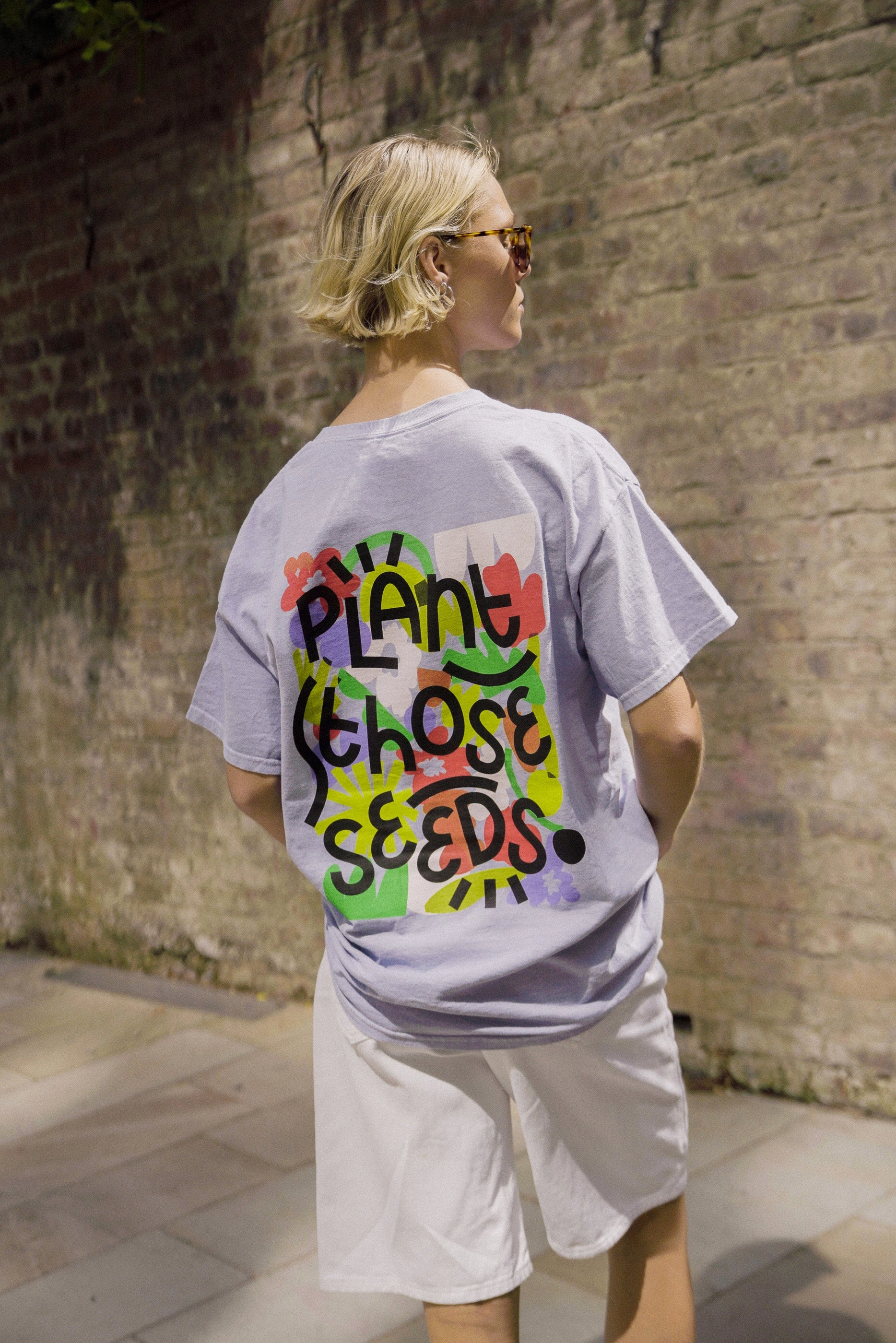 C.D x UN:IK 'Plant Those Seeds' Washed Tee - Orchid Sporty Style Wear