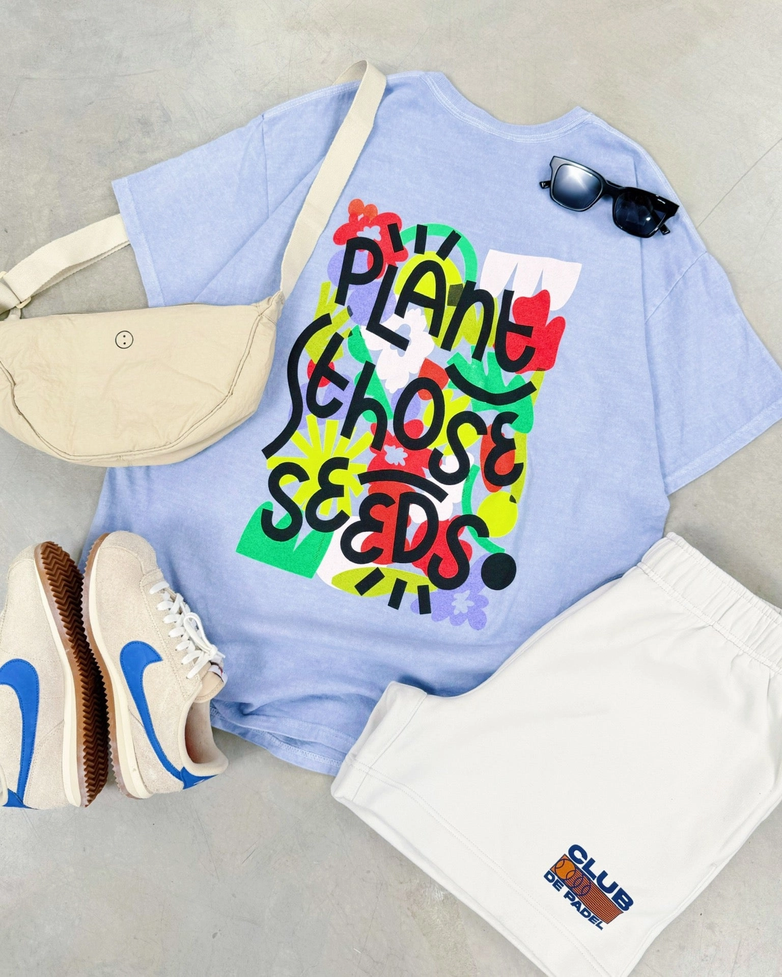 Weekend Wear C.D x UN:IK 'Plant Those Seeds' Washed Tee - Orchid