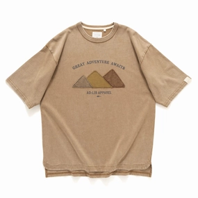 Gym clothing (TP1447) Mountains Patchwork Wash Tee