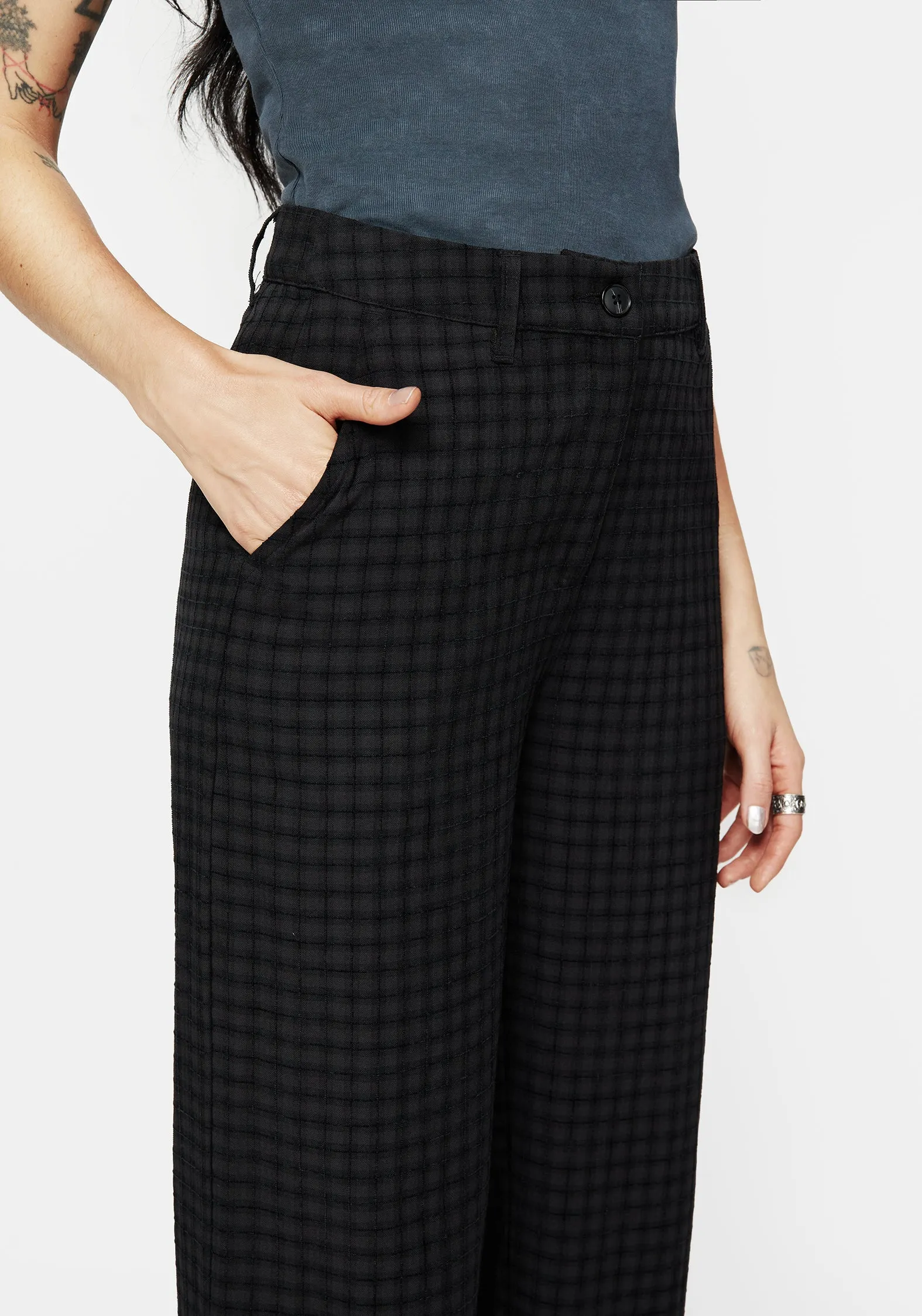 Odor Control Tech Ziggy Check Straight Leg Trousers