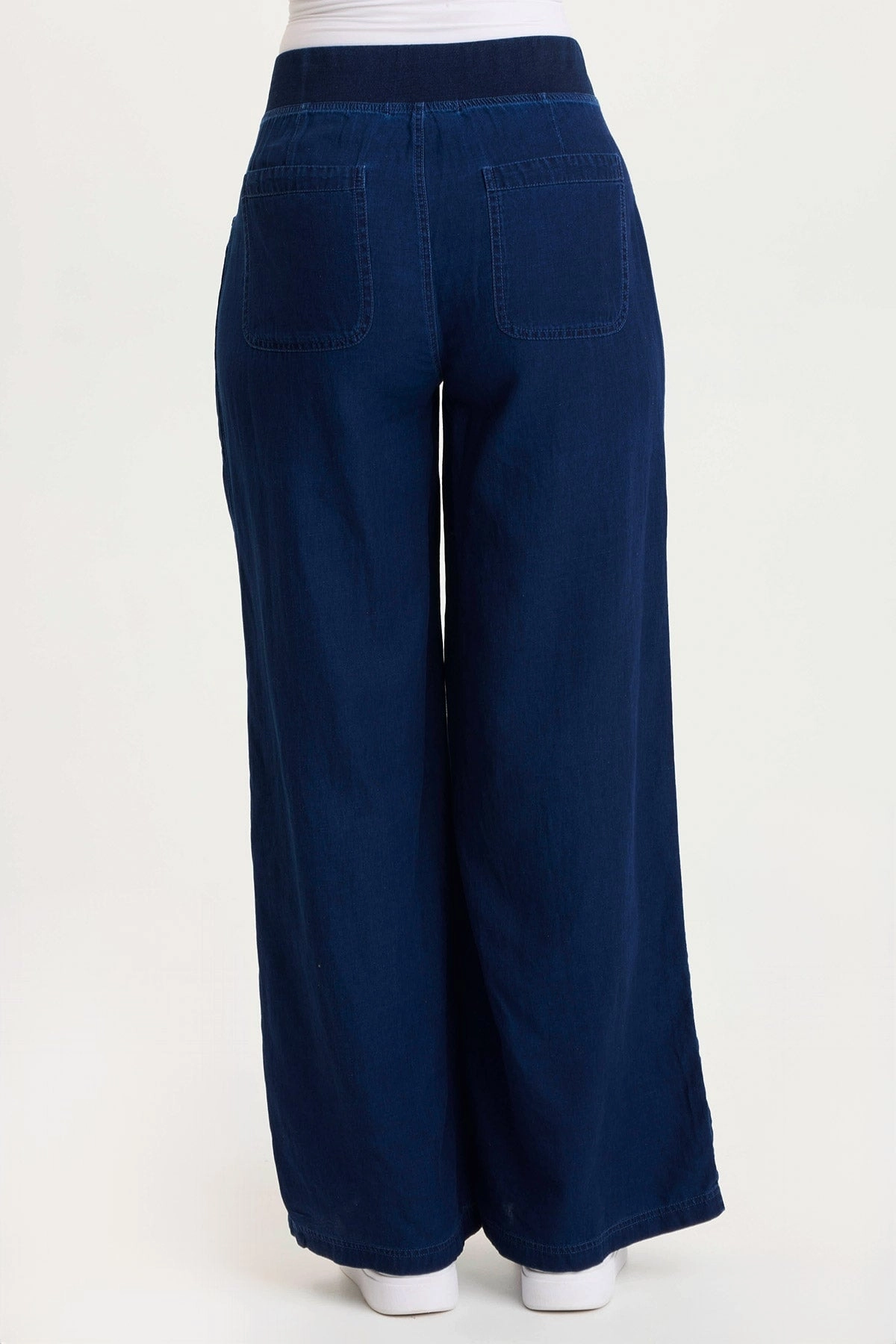 Ralston Indigo Twill Lightweight Pleated Wide Leg Pant Perfect Shape StainResistantCoating