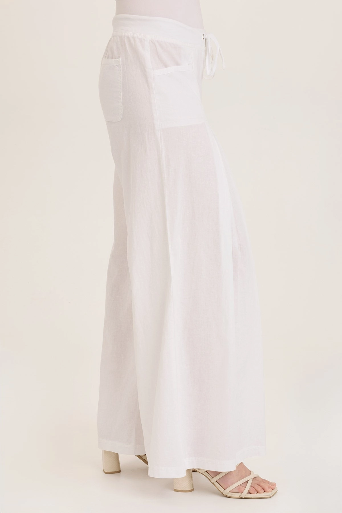 Zorba Cotton/Linen Ultra Wide Leg Pant Cozy Design Anti Slip Waistband