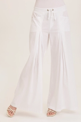 Quick-Dry Fabric ComfortWaistband Zorba Cotton/Linen Ultra Wide Leg Pant